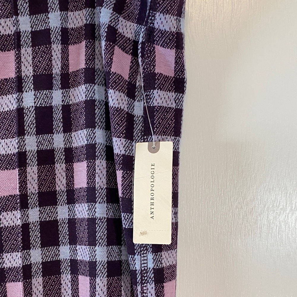Maeve by Anthropology Checkered Pink and Brown Trousers Size XL - Picture 3 of 8